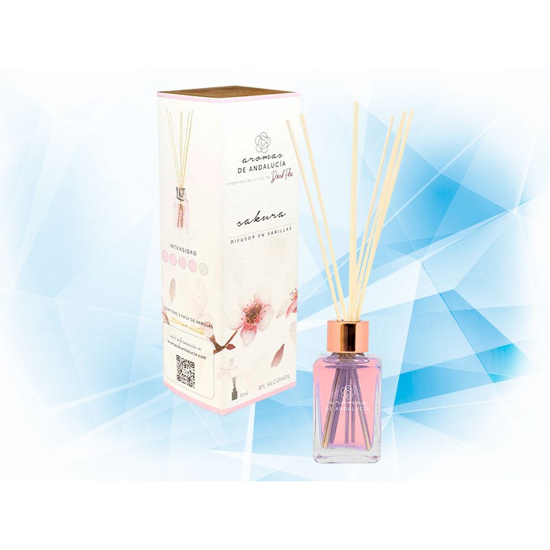 AROMATIZANTE AROMAS DE ANDALUCIA UNICO DIFUSOR EN VARILLAS 30 ML AROMA SAKURA