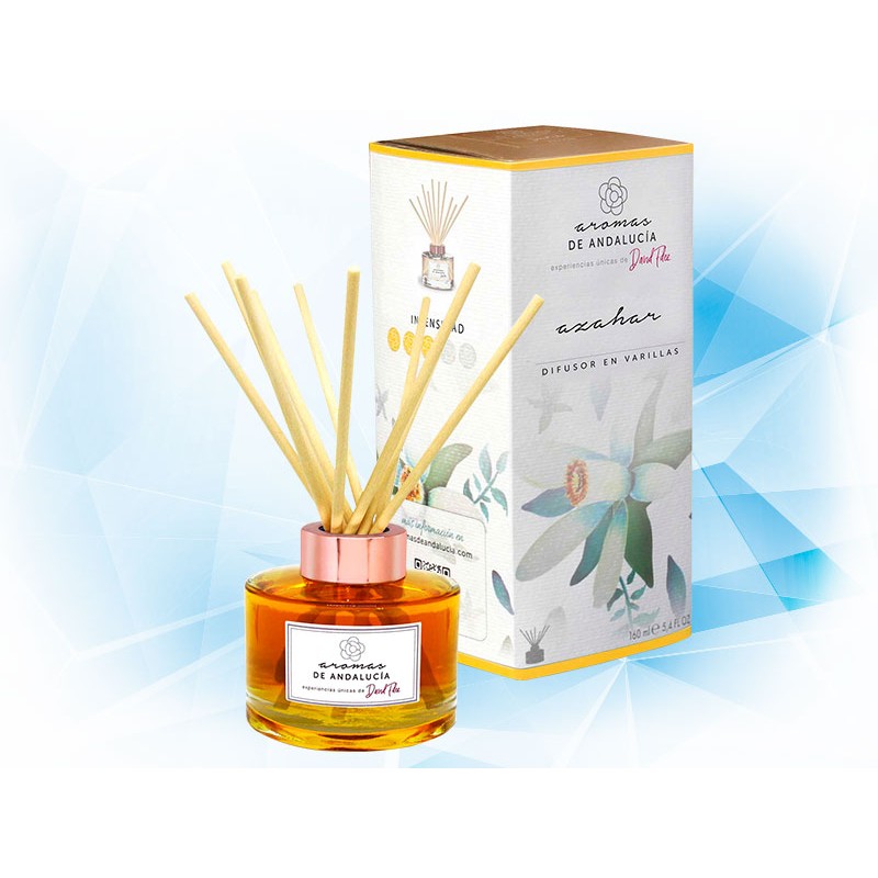 AROMATIZANTE AROMAS DE ANDALUCIA LUJURIA DIFUSOR EN VARILLAS 160 ML AROMA AZAHAR