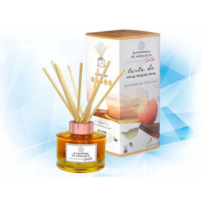 AROMATIZANTE AROMAS DE ANDALUCIA LUJURIA DIFUSOR EN VARILLAS 160 ML AROMA TARTA DE MANZANA