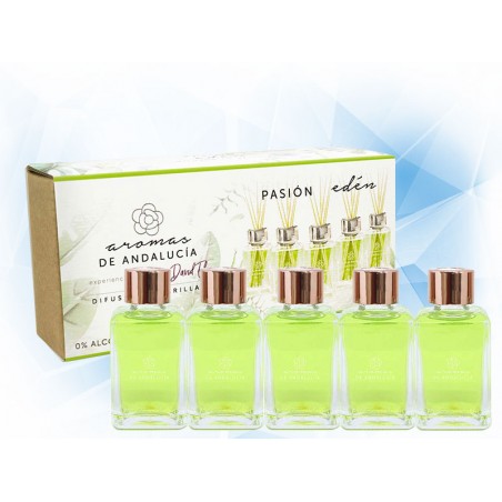 AROMATIZANTE KIT AROMAS DE ANDALUCIA PASION DIFUSOR EN VARILLAS 30 ML 5 PZAS AROMA EDEN