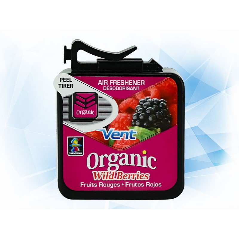 AROMATIZANTE AIR FRESHENER ORGANIC VENT AROMA FRUTOS ROJOS