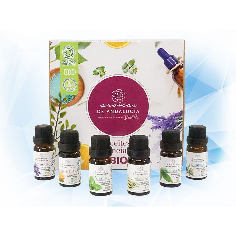 KIT ACEITES AROMAS DE ANDALUCIA ESENCIAL BIO 10 ML 6 PZ "6 SENSACIONES"