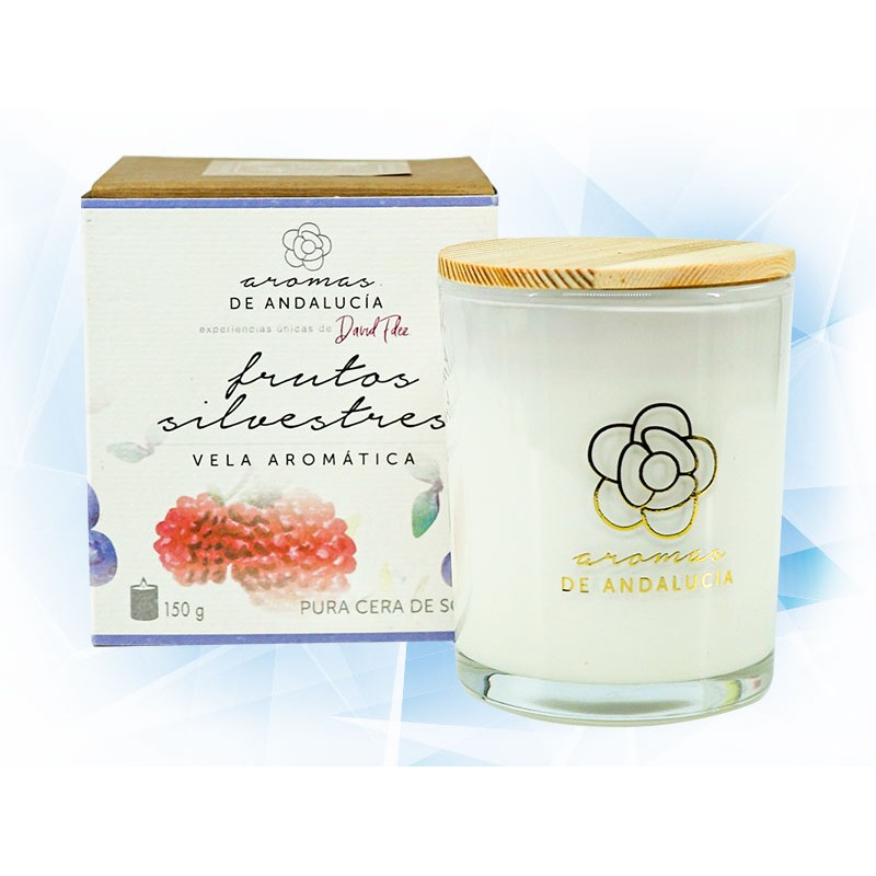 VELA AROMATICA AROMAS DE ANDALUCIA 150 GRS AROMA FRUTOS SILVESTRES