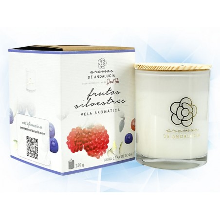 VELA AROMATICA AROMAS DE ANDALUCIA 250 GRS AROMA FRUTOS SILVESTRES