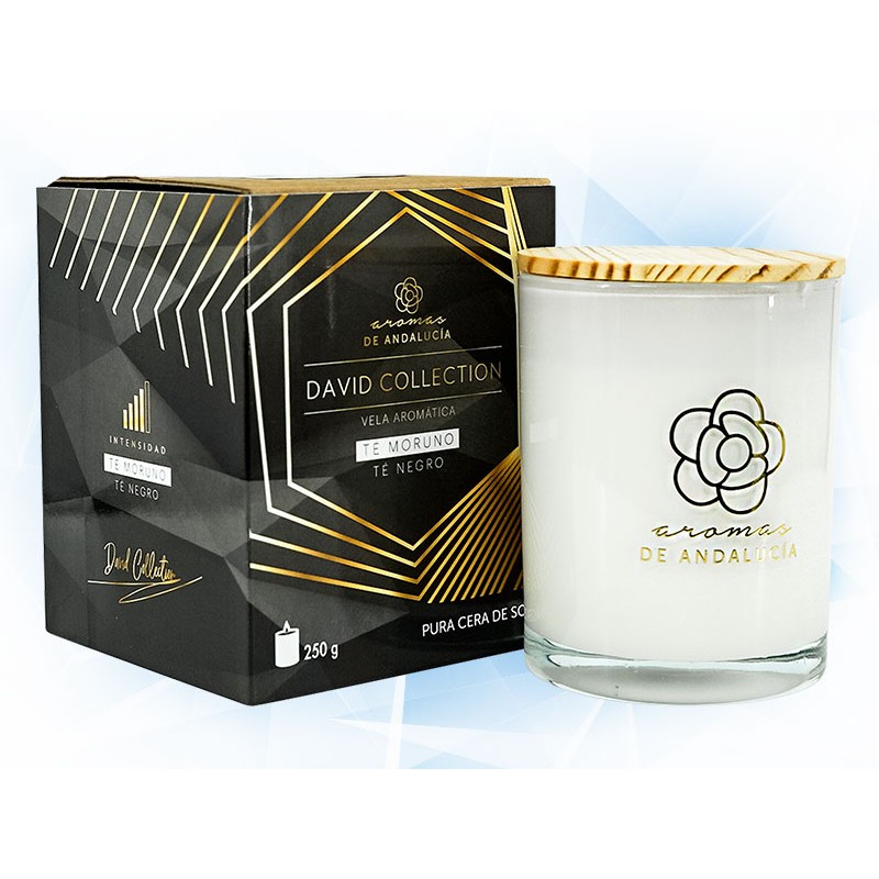 VELA AROMATICA DAVID COLLECTION 250 GRS AROMA TE MORUNO