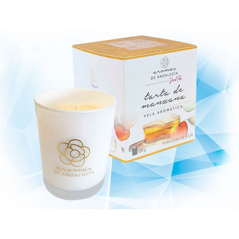 VELA AROMATICA AROMAS DE ANDALUCIA 150 GRS AROMA TARTA DE MANZANA