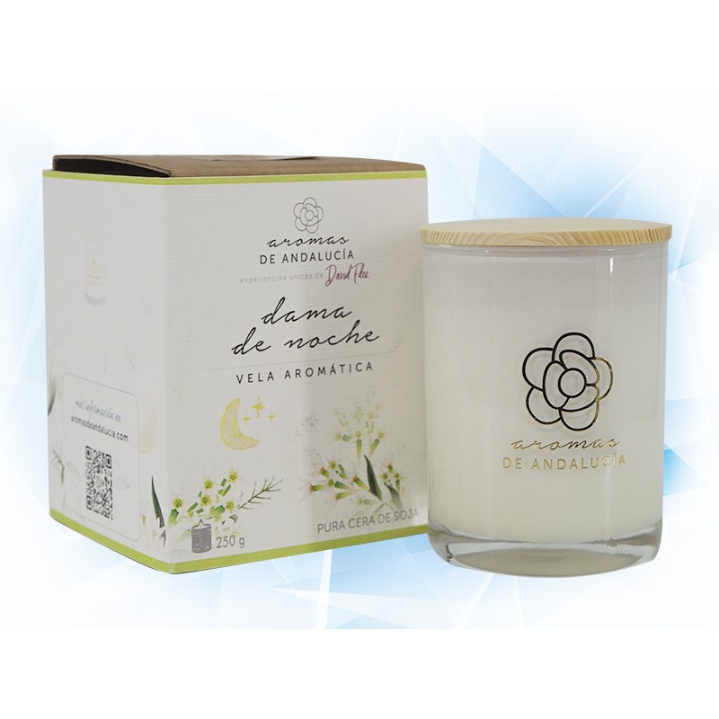 VELA AROMATICA AROMAS DE ANDALUCIA 250 GRS AROMA DAMA DE NOCHE