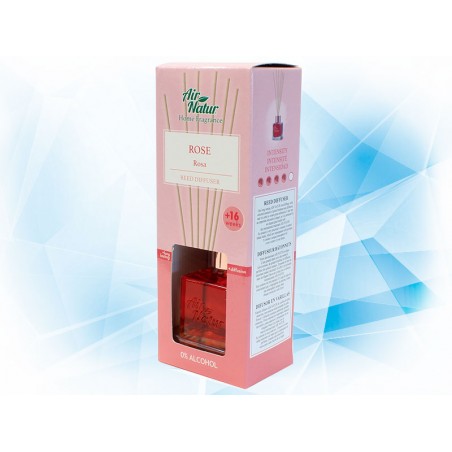 AROMATIZANTE AIR NATUR HOME DIFUSOR EN VARILLAS 100 ML AROMA ROSE