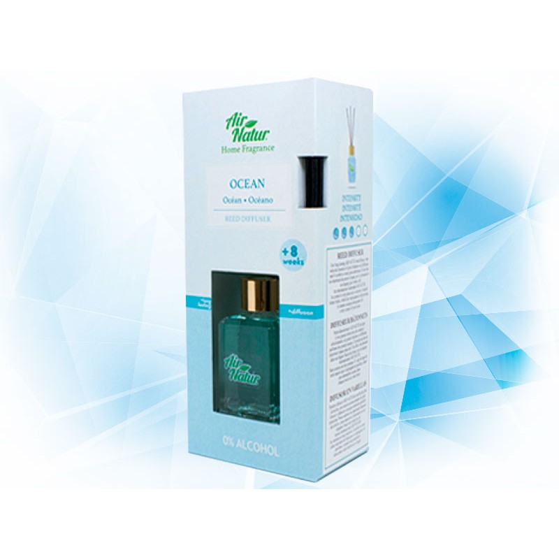 AROMATIZANTE AIR NATUR HOME DIFUSOR EN VARILLAS 30 ML AROMA OCEAN