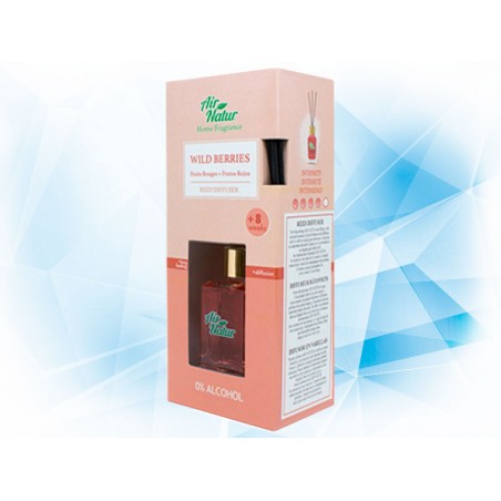 AROMATIZANTE AIR NATUR HOME DIFUSOR EN VARILLAS 30 ML AROMA WILD BERRIES